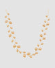 choker bolinhas dourada Papoula, semijoia banhada a ouro 18k com design em bolinhas delicadas, 30cm + 15cm de ajuste, acabamento polido brilhante, antialérgico, fotografado em fundo cinza neutro, fotografia de produto para e-commerce