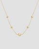 Colar choker com zircônias cravejadas semijoia banhado a ouro 30 cm — acessório feminino Papoula