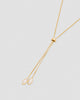 Colar gravatinha com zircônias navete semijoia banhado a ouro 40 cm — acessório feminino Papoula