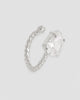 Piercing fake torcido zircônia gota semijoia prateada 0,6 cm — acessório feminino Papoula