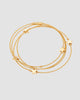 pulseira colar corda de violão com 5 estrelas dourada Papoula, semijoia banhada a ouro 18k, 81cm versátil 6 voltas pulso ou 2 voltas pescoço, design inspirado cordas violão, acabamento polido, fotografado em fundo cinza neutro
